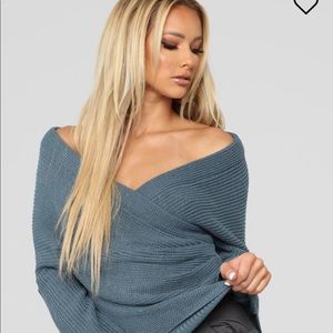 Blue Fashion Nova sweater